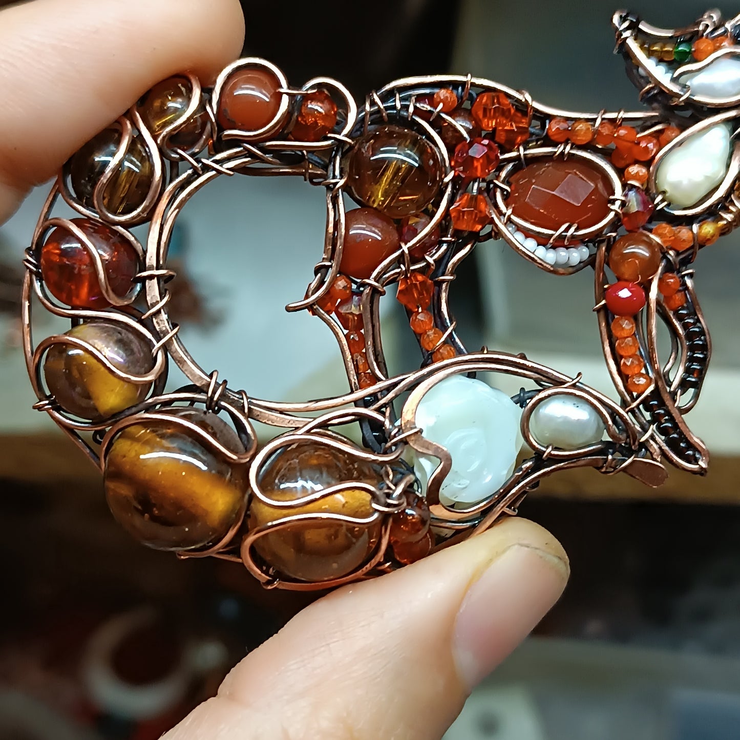 For Amanda. Fox brooch.