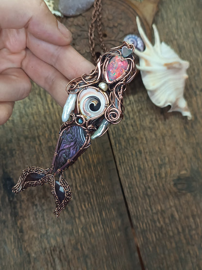 Aurora mermaid necklace🧜💜