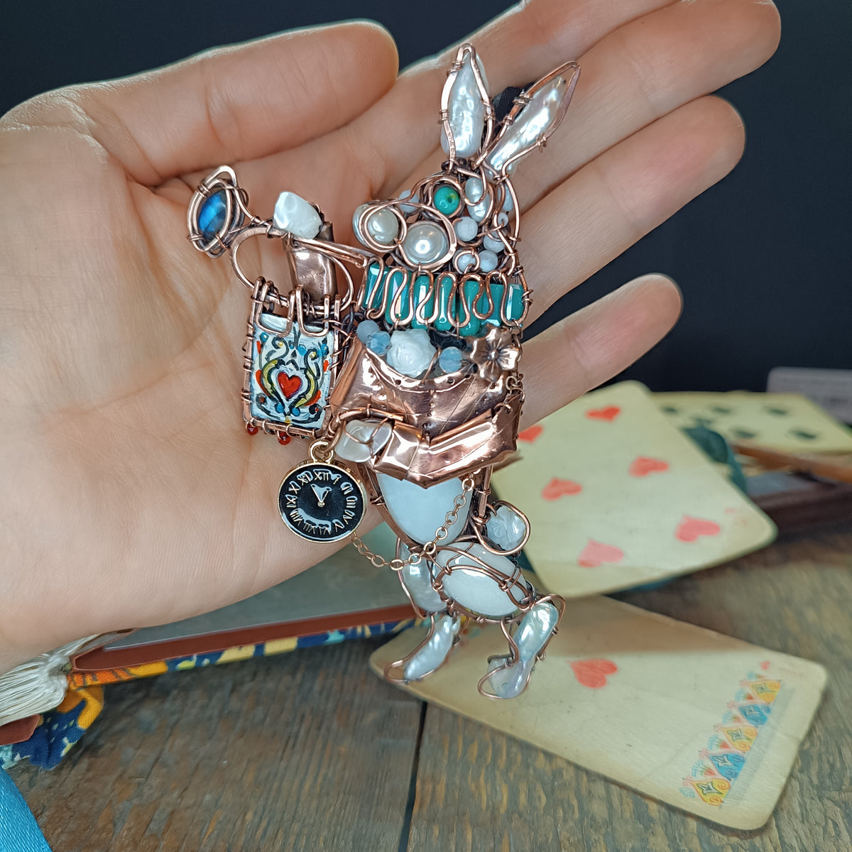 He's late for a super important date! 🐇🪊⏱️
