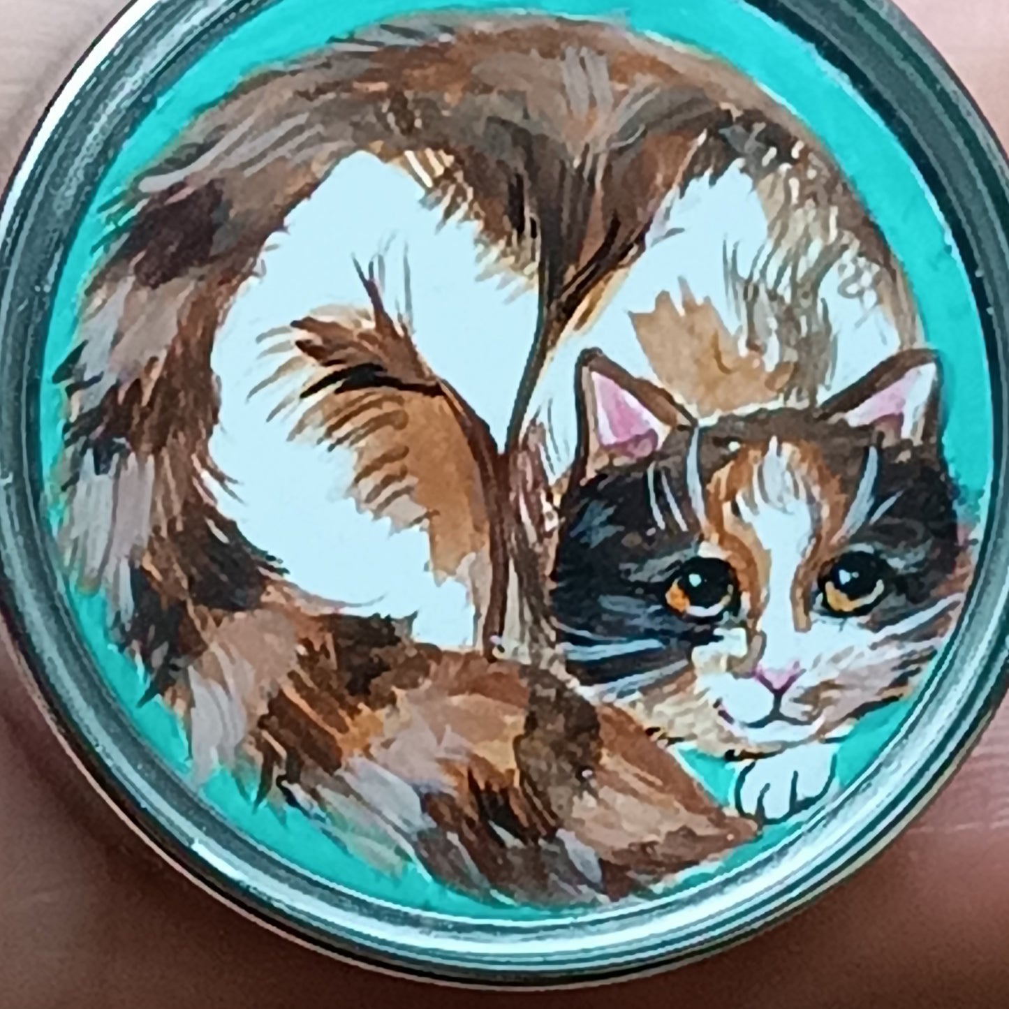 Cosy cats. Miniature paintings in a pendant!