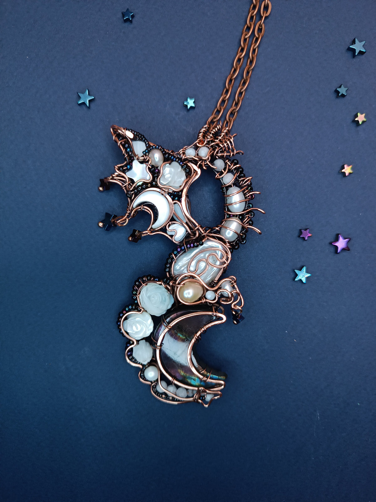 Starry dragon necklace.