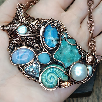 Blue reef necklace