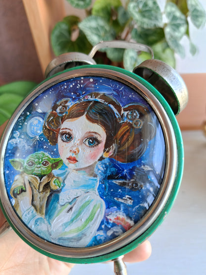 My inner child. Princess of the Galaxy. Painting in the clock.