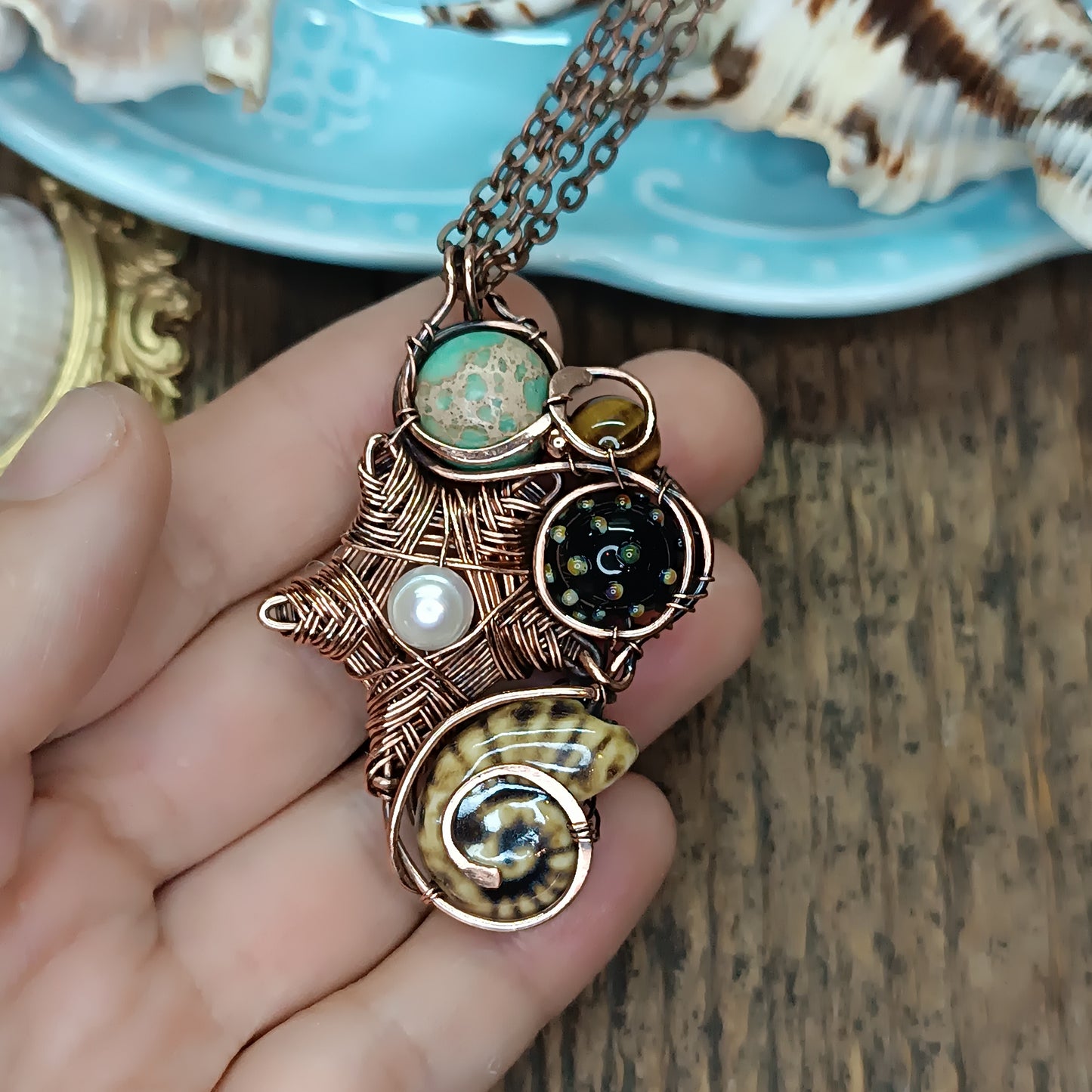 Beach treasure necklace