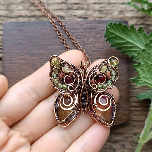 Joyful summer butterfly necklace
