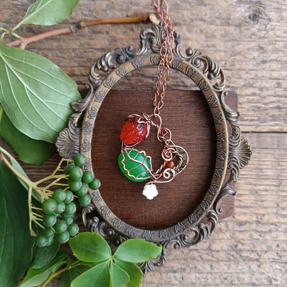 For Eustacia. Strawberry necklace