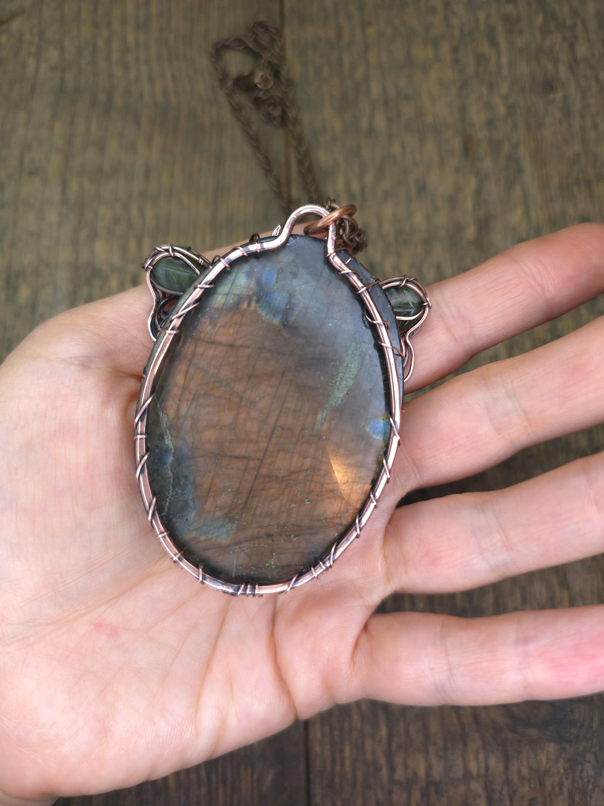 Luna moth necklace
