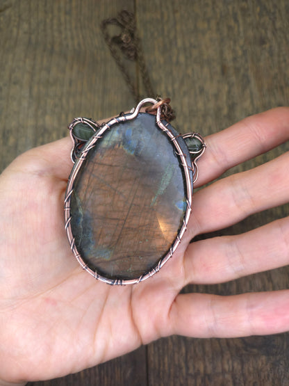 Luna moth necklace