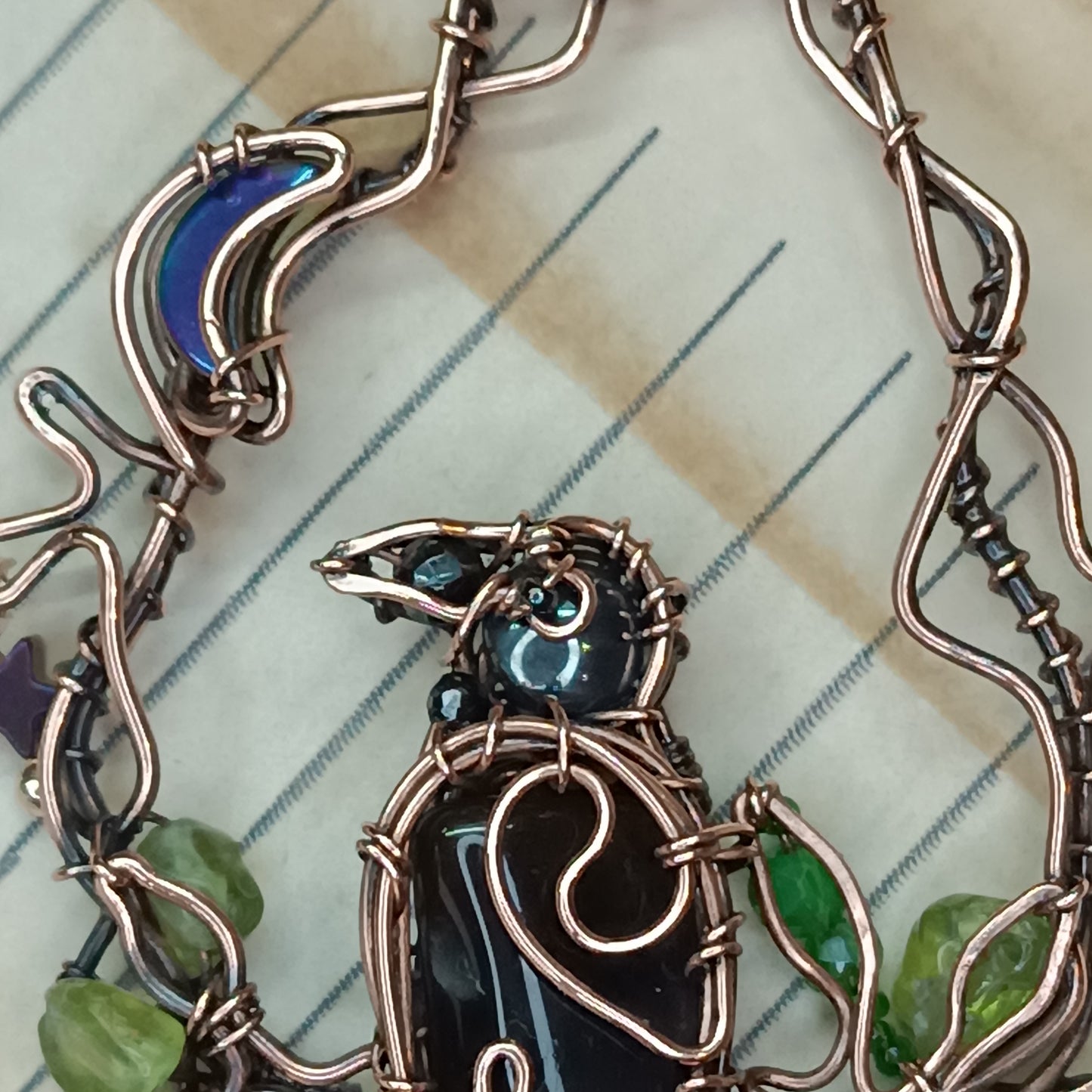 Stars catcher. Raven necklace