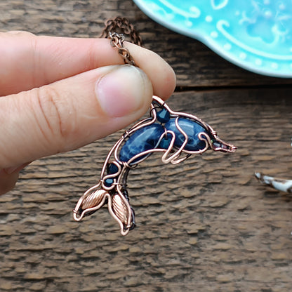 Sodalite dolphin pendant 💙🐬