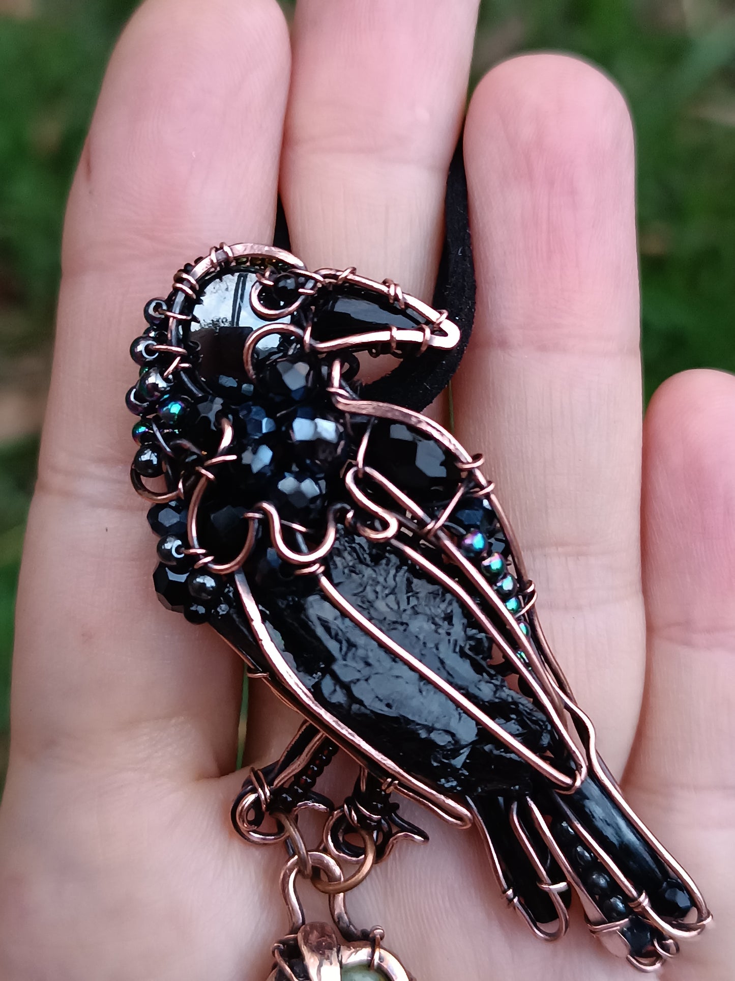 Raven necklace