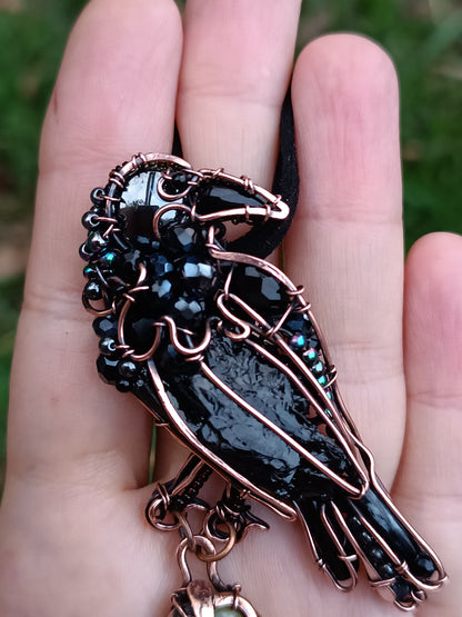 Raven necklace