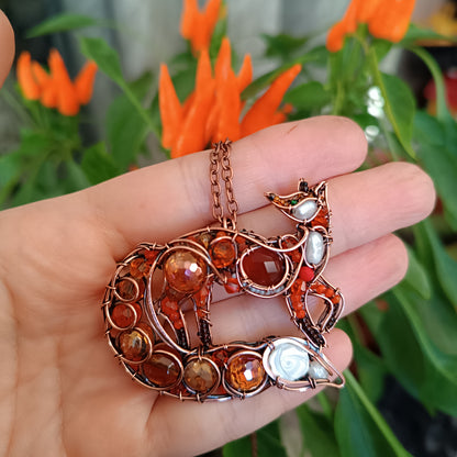 Reserved for Nikki. Fox pendant.