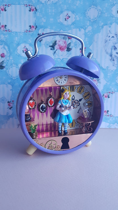 Night lamp clock miniature diorama.