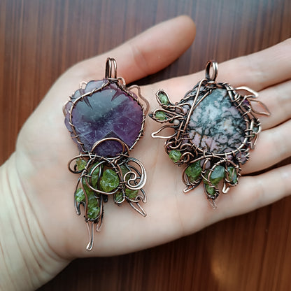 Two rose pendants. Made to order.