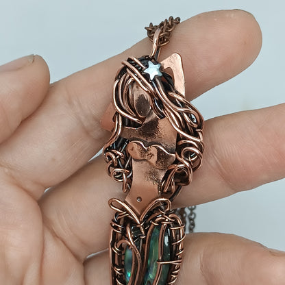 Abalone mermaid necklace