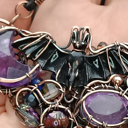 Amethyst moon tango necklace