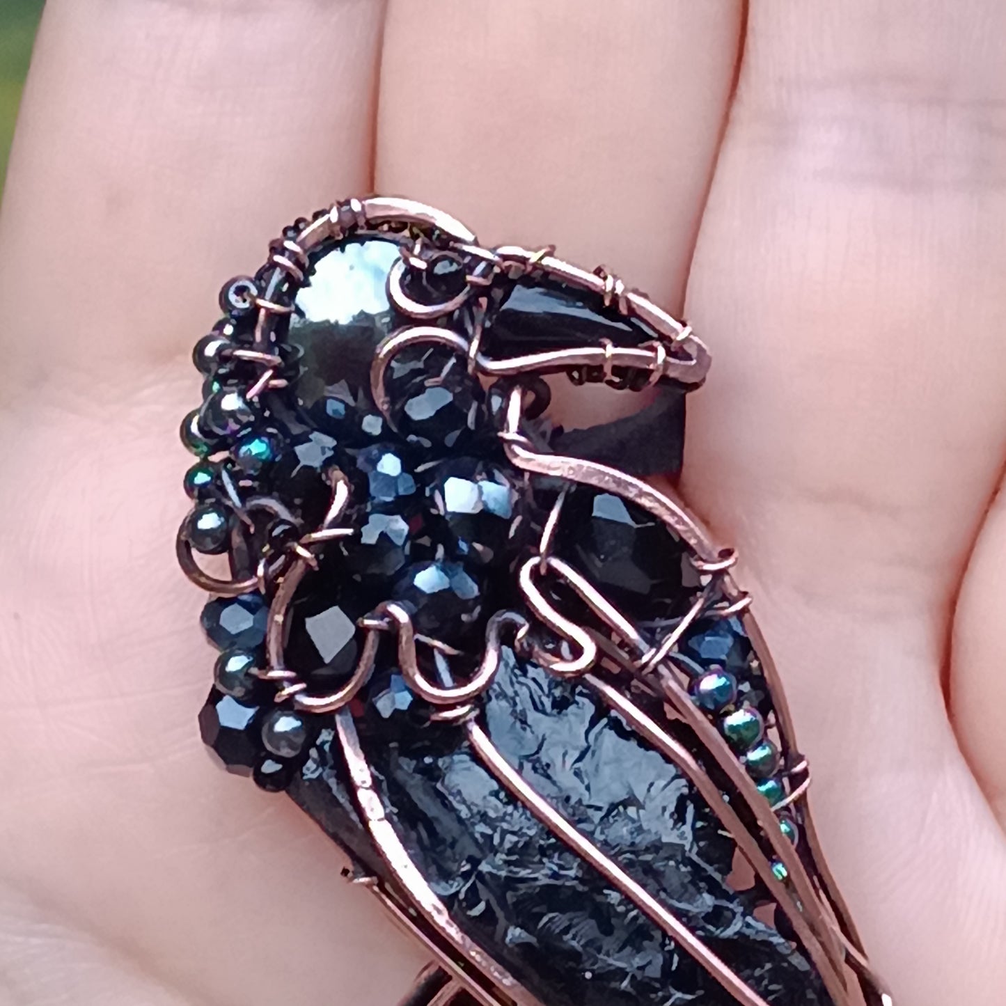 Raven necklace