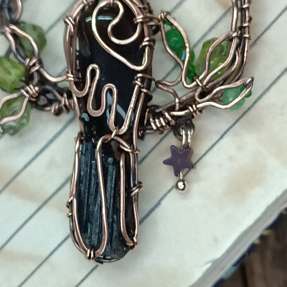 Stars catcher. Raven necklace