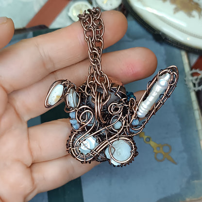 White rabbit necklace🐇🕐