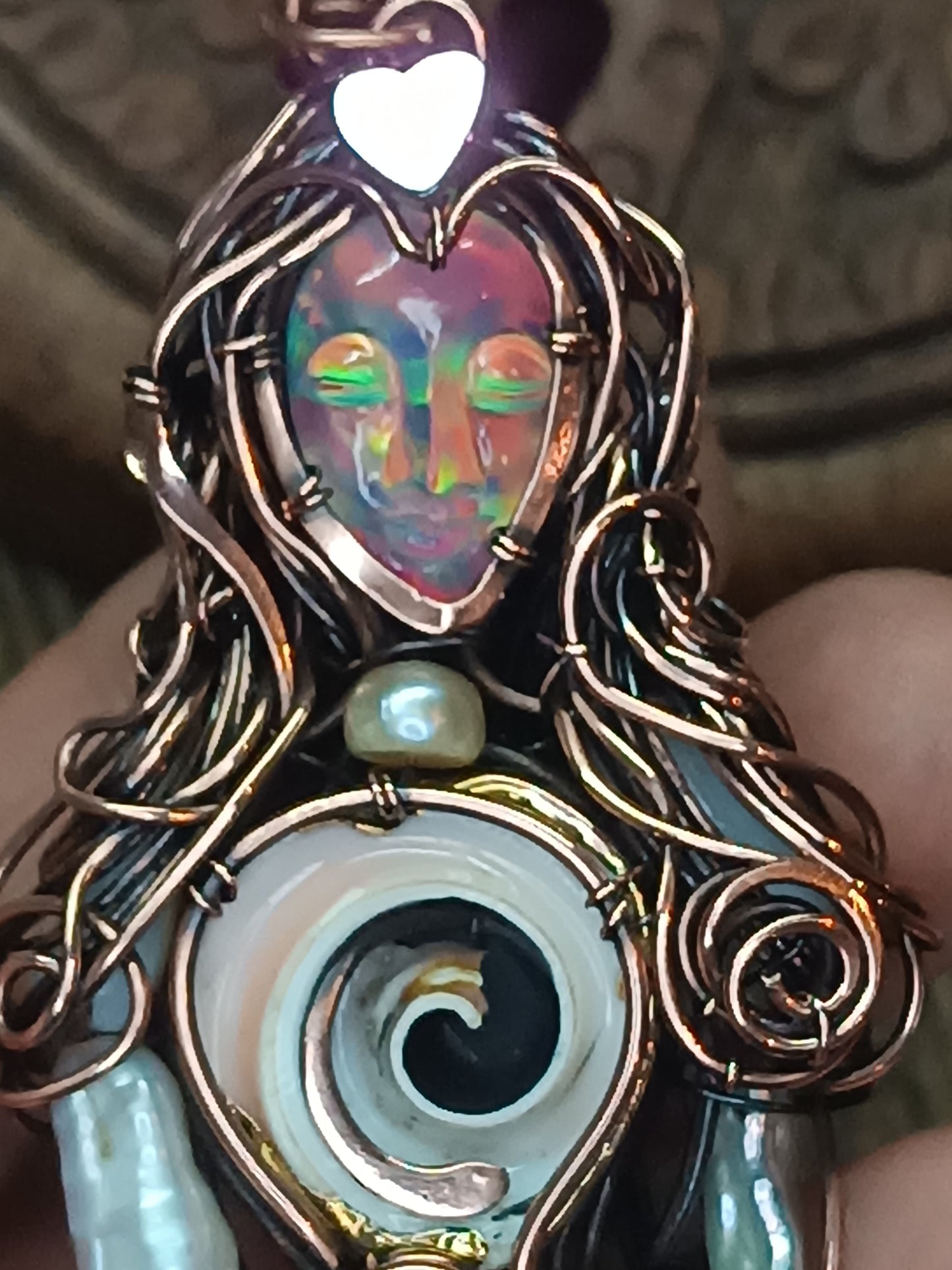 Aurora mermaid necklace🧜💜