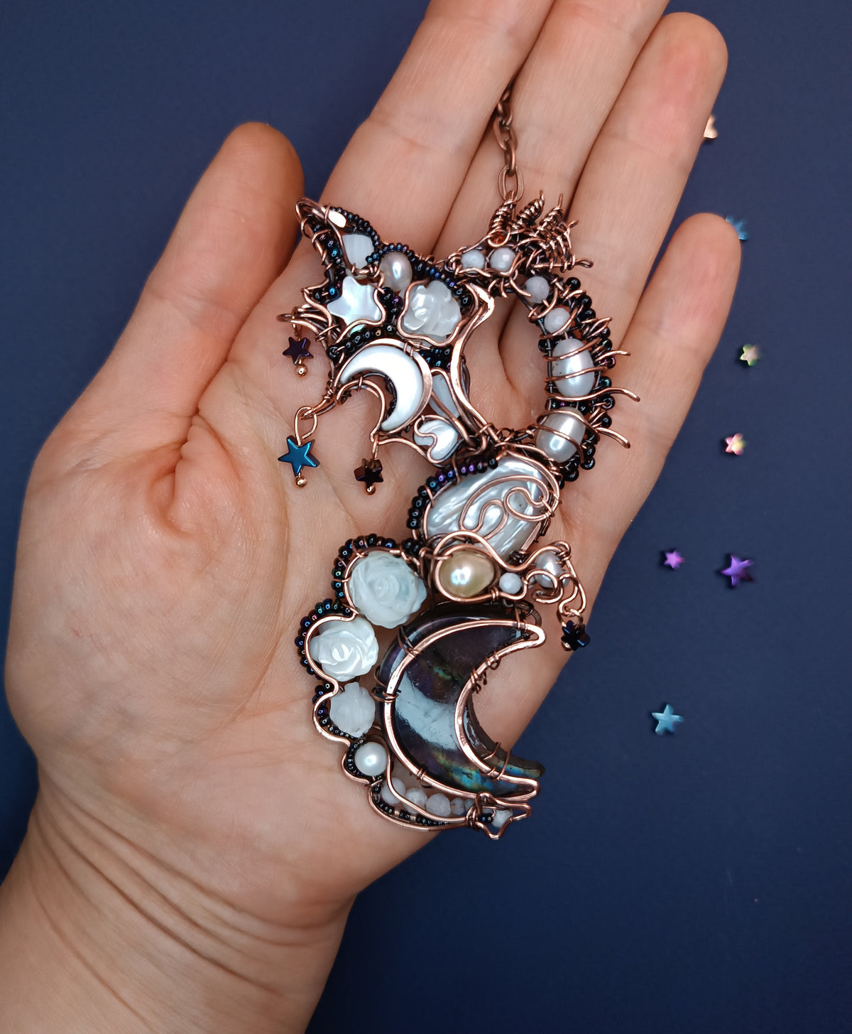 Starry dragon necklace.