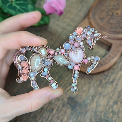 Pink unicorn pendant. Absolutely one of a kind!