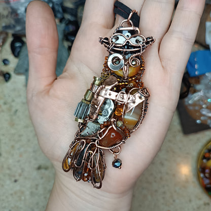Steampunk Owl necklace