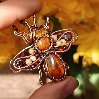 For Gwendolyn. Final payment.Sunny honey bee pendant