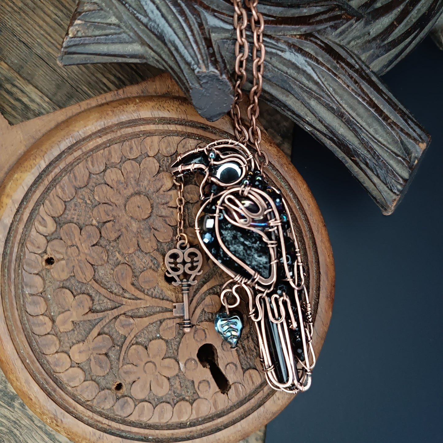 For Cheryl. Secret keeper raven necklace