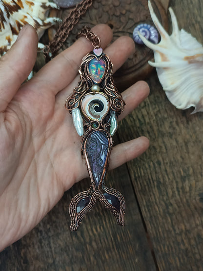 Aurora mermaid necklace🧜💜