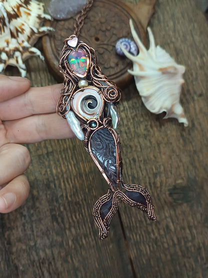 Aurora mermaid necklace🧜💜