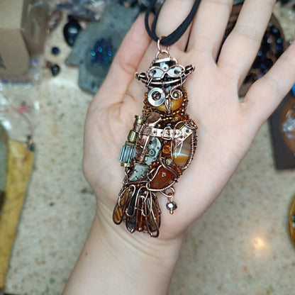 Steampunk Owl necklace