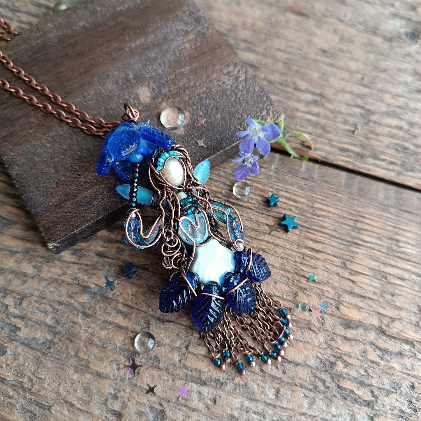 Rain fairy pendant