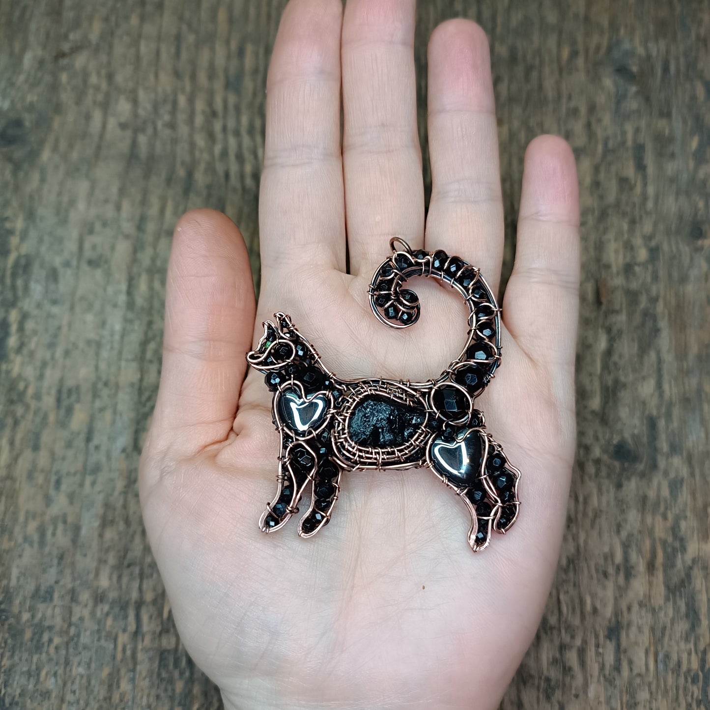 Meow-meow, the black cat pendant