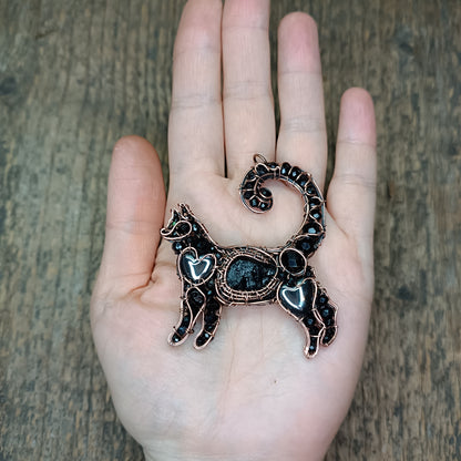 Meow-meow, the black cat pendant