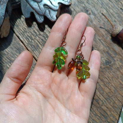 Oak and acorns SET (pendant plus earrings) 🍂