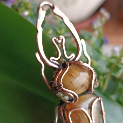 Stag beetle necklace