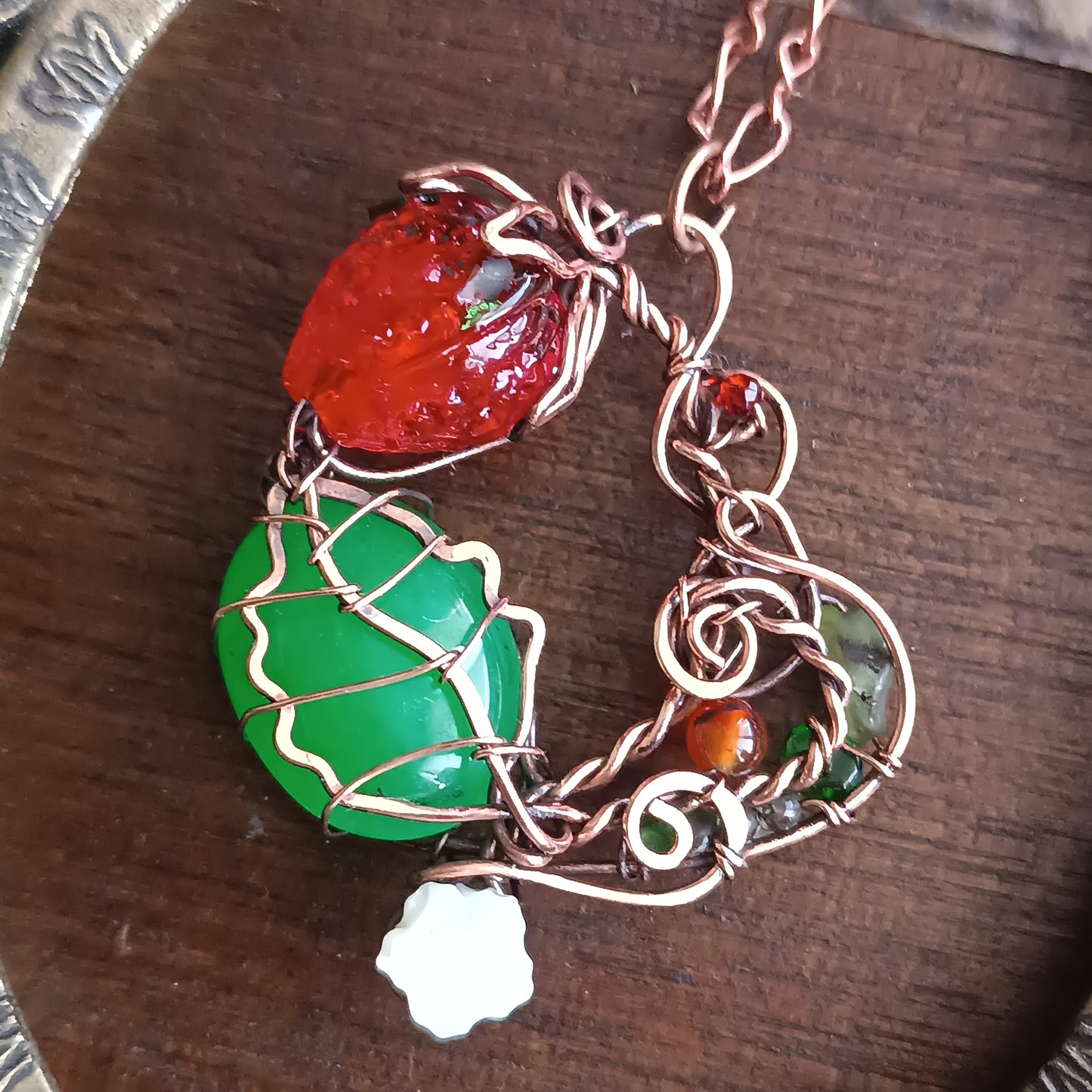 For Eustacia. Strawberry necklace