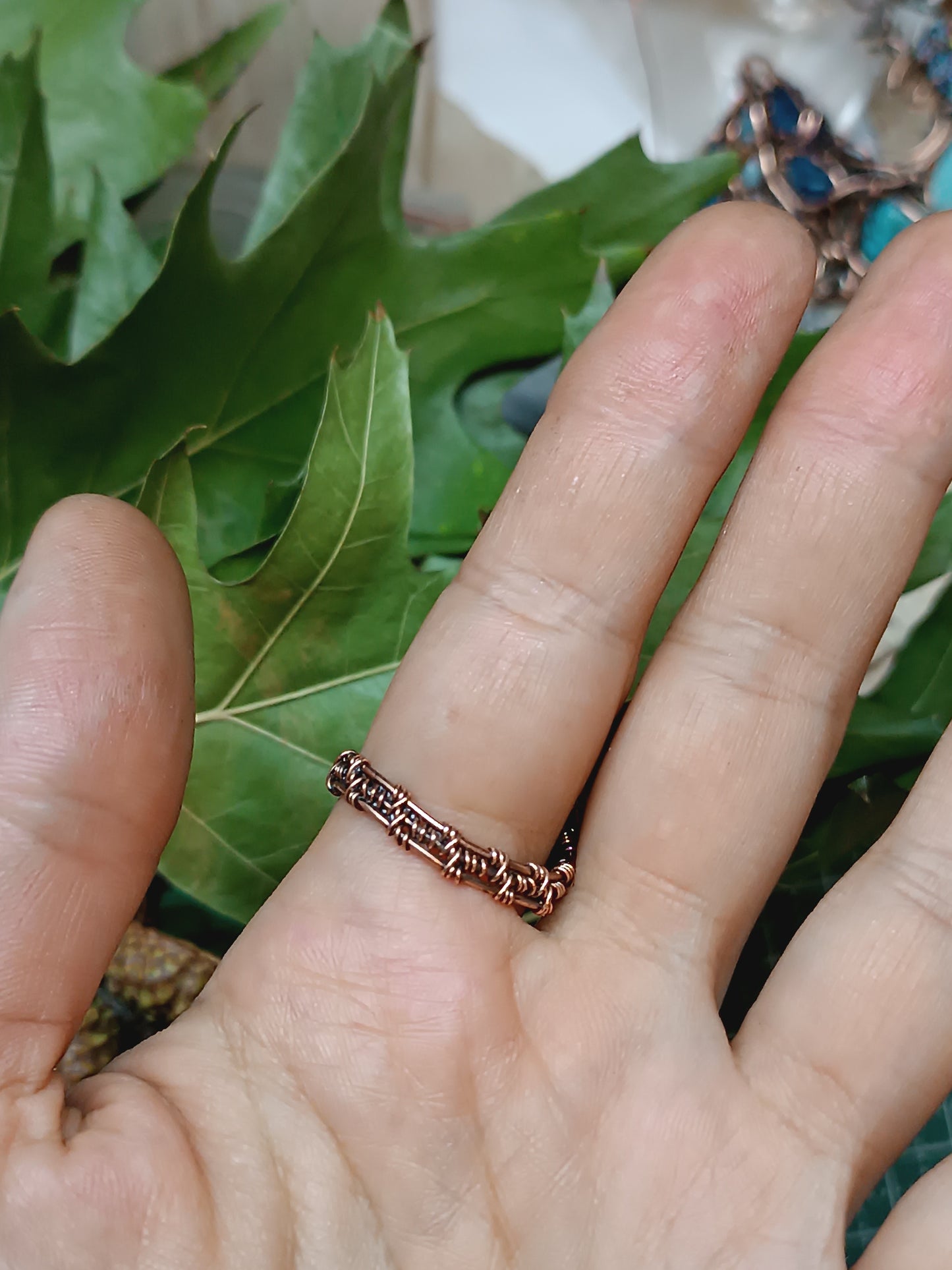 Labradorite+moonstone adjustable ring