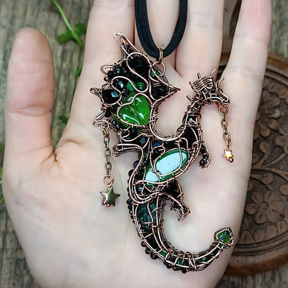 Forest heart.💚 Dragon necklace