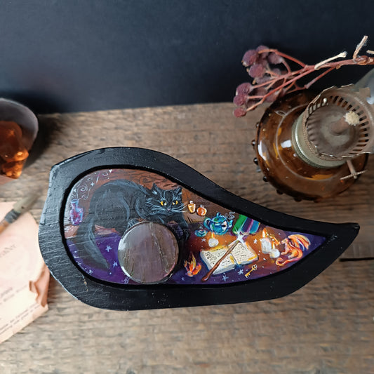 "Magic Halloween". Jewelry box for your secrets and trinkets 🐈‍⬛🐉🔮