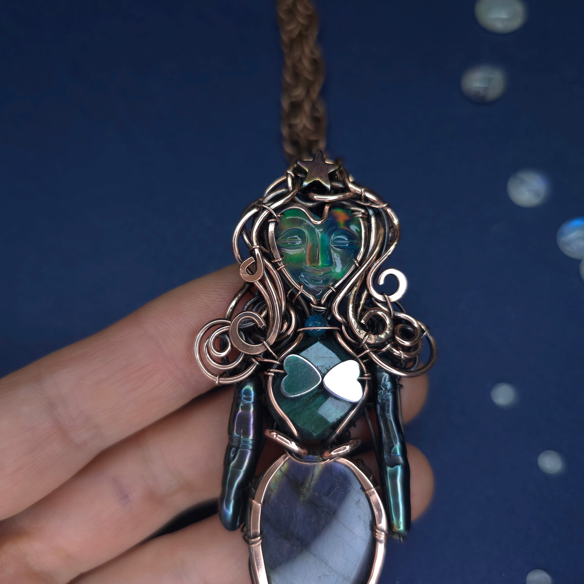 Aurora mermaid necklace