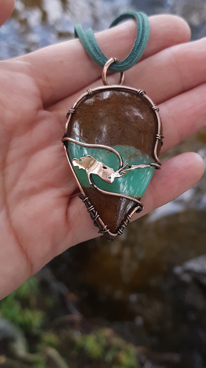 Diver in the underwater cave pendant