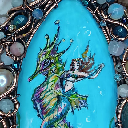 Mermaid and Seahorse necklace.