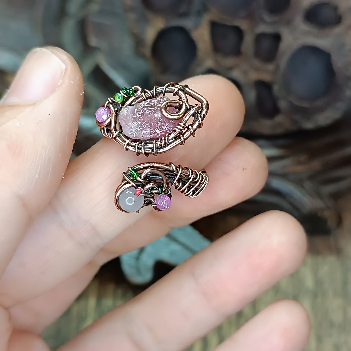Pink tourmaline ring. Adjustable size