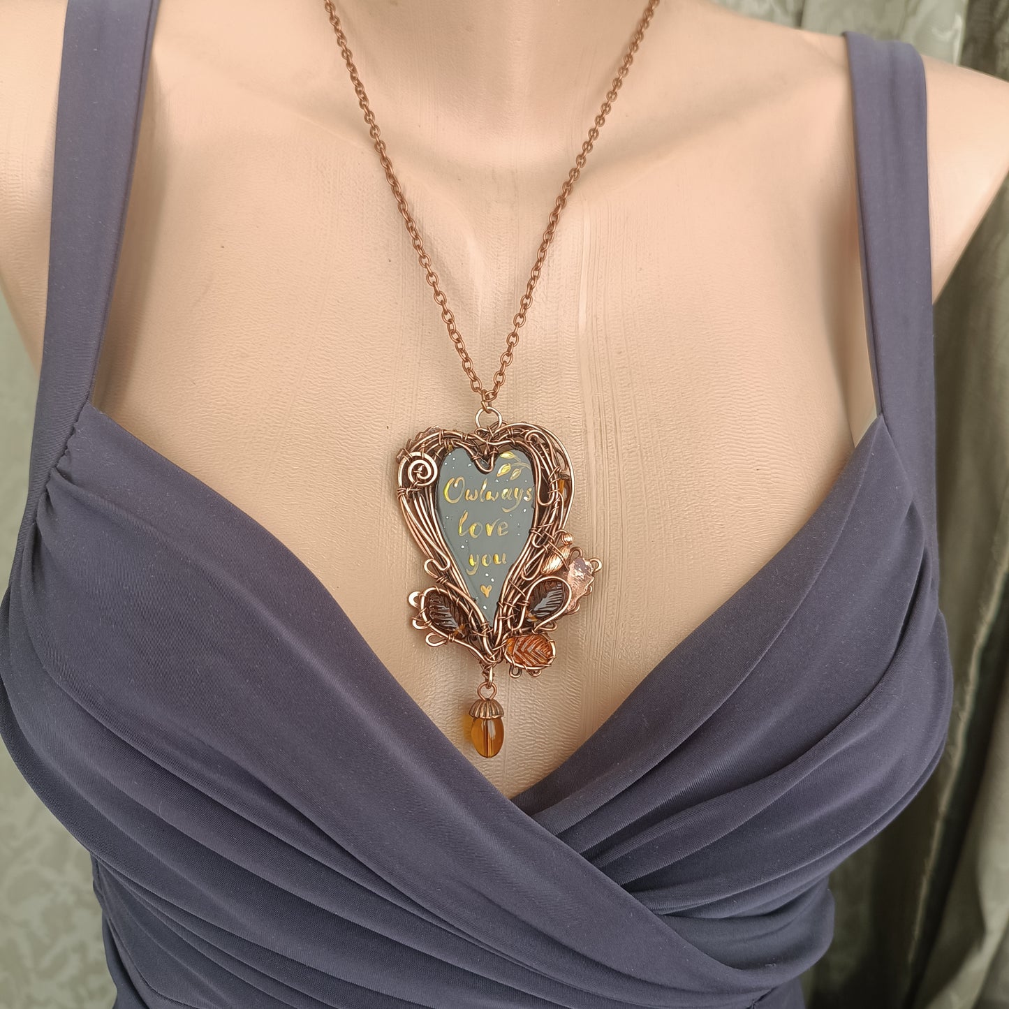 Owl in the hollow necklace