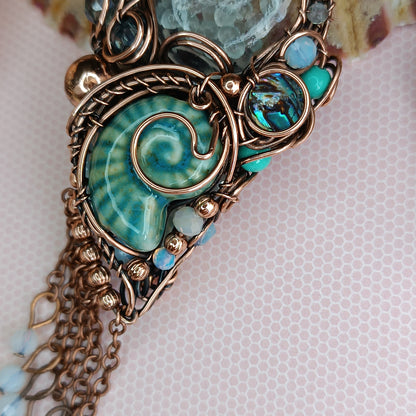 Seashell symphony. vial necklace