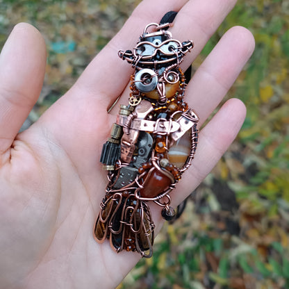 Steampunk Owl necklace