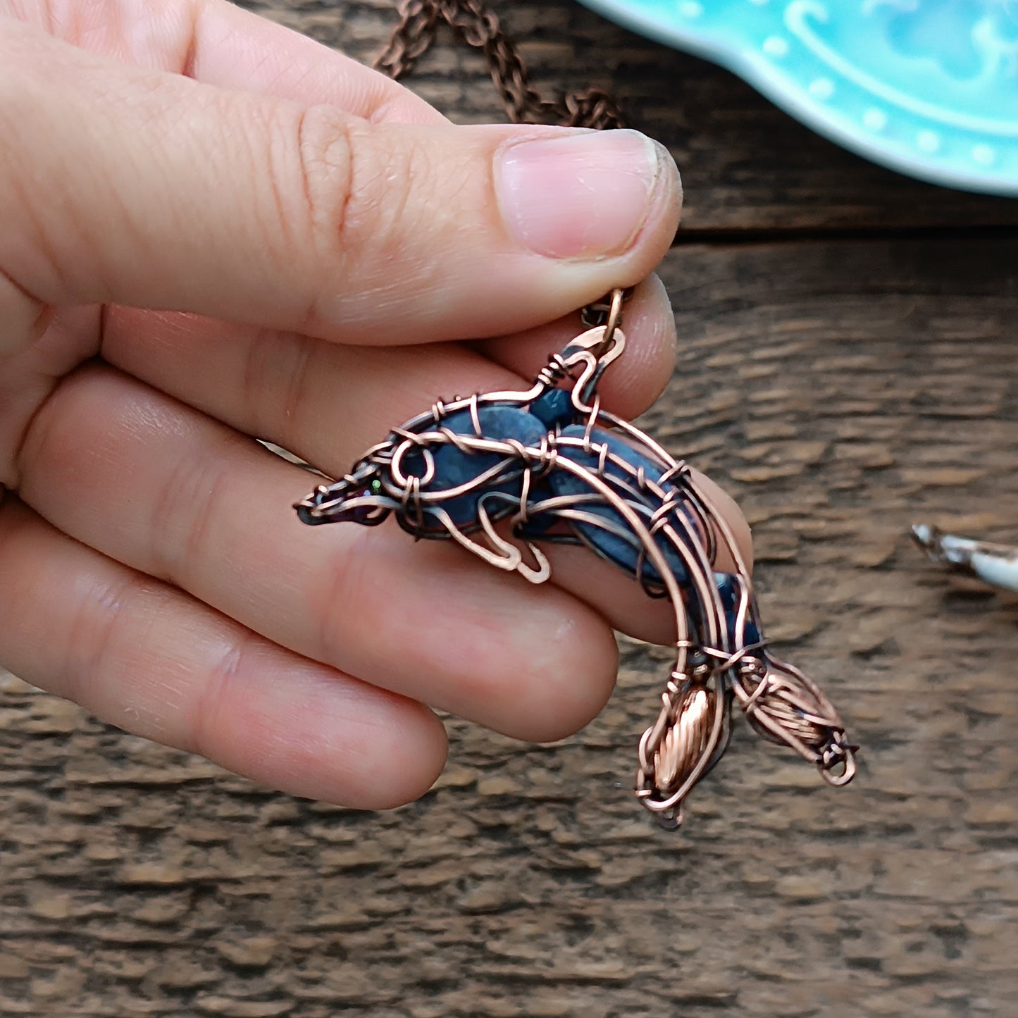 Sodalite dolphin pendant 💙🐬